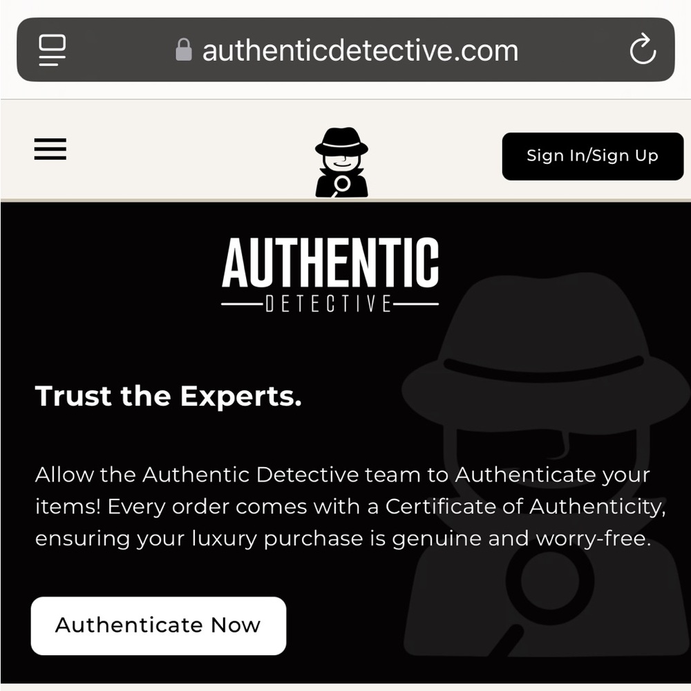 Item Authentication to have item come with COA